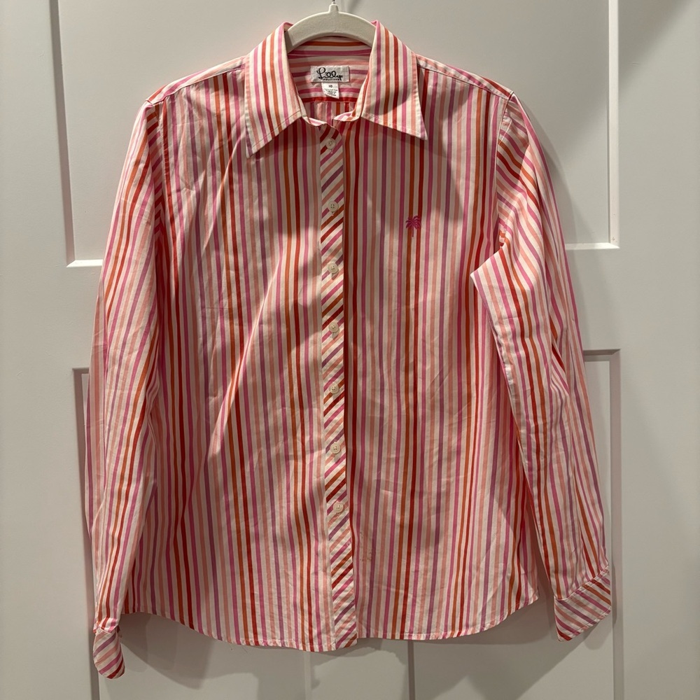 Lilly Pulitzer Pink Striped Vintage Button Up